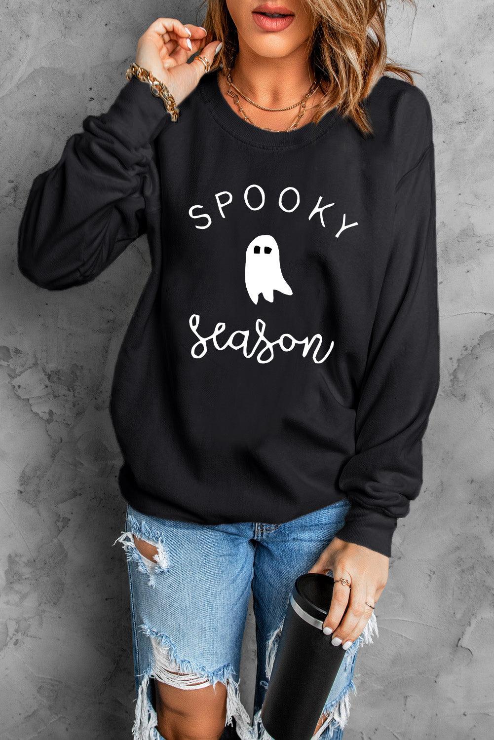 SPOOKY SEASON Graphic Sweatshirt - Olive Ave