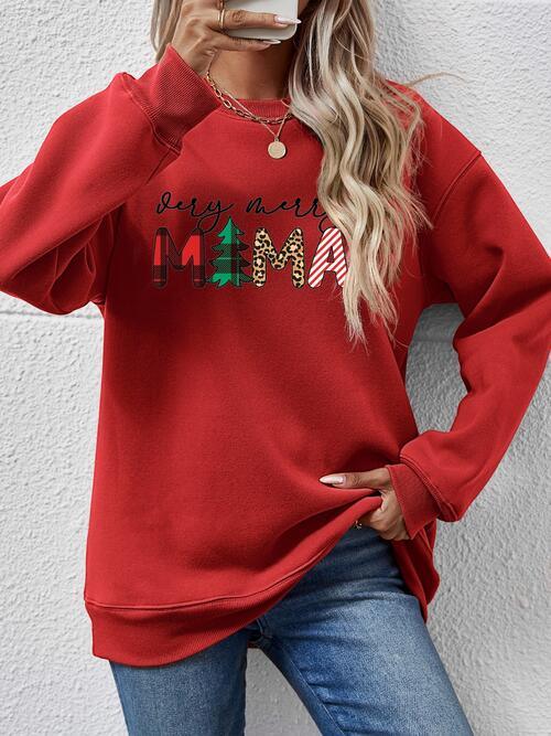 VERY MERRY MAMA Sweatshirt in 9 Colors - Olive Ave