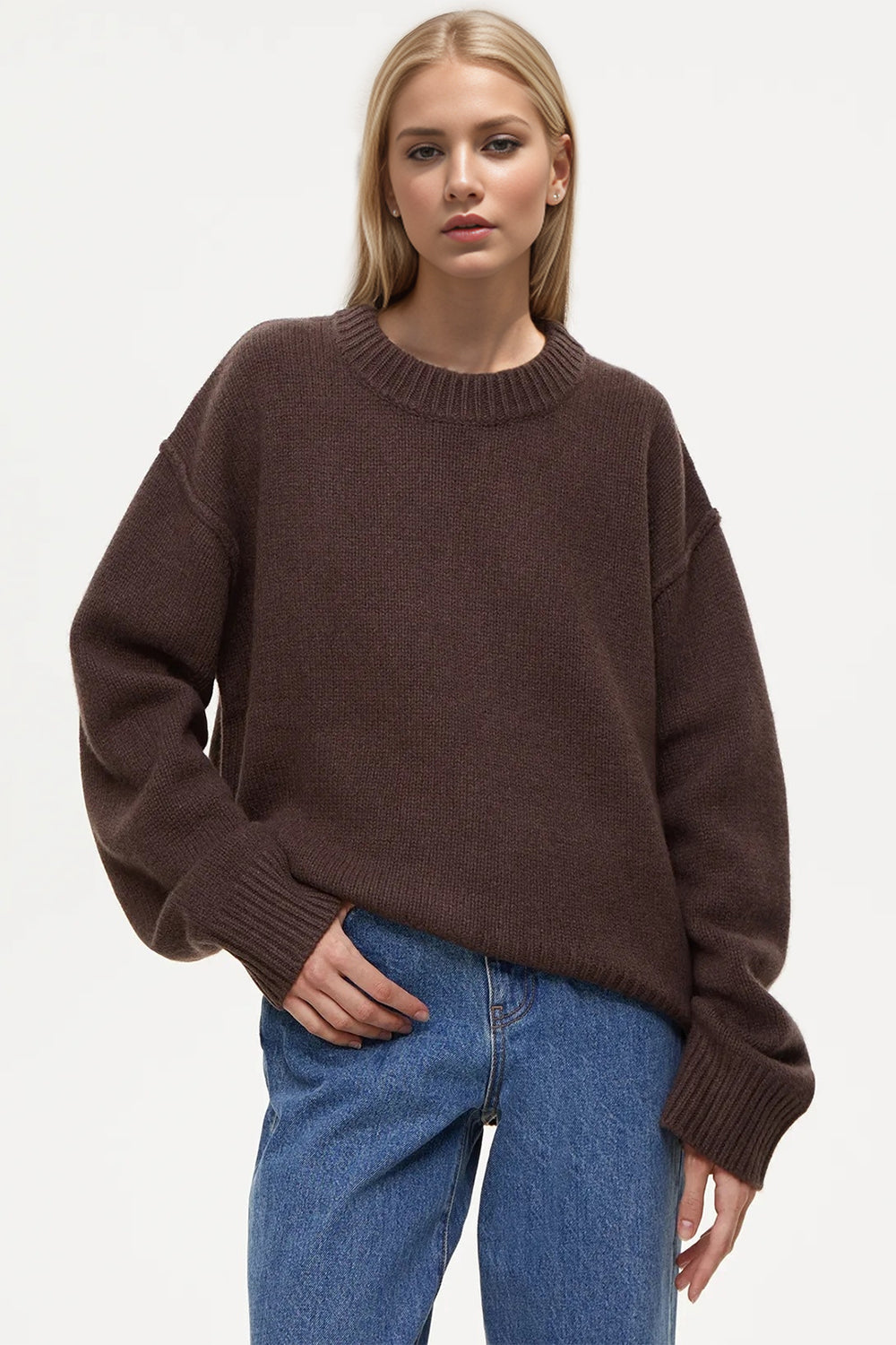 Dropped Shoulder Oversized Sweater in 5 Colors