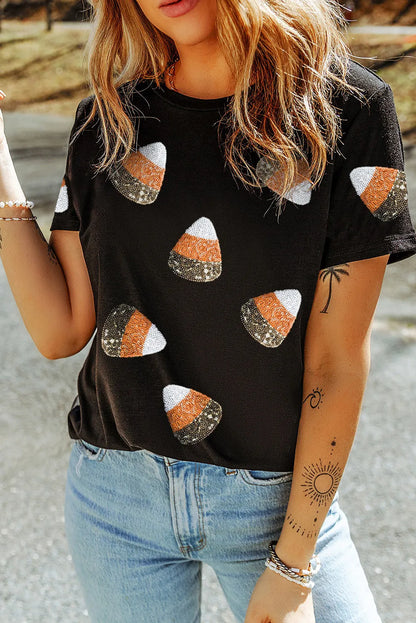 Sequin Candy Corn T-Shirt