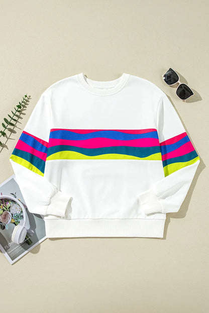 Contrast Long Sleeve Top