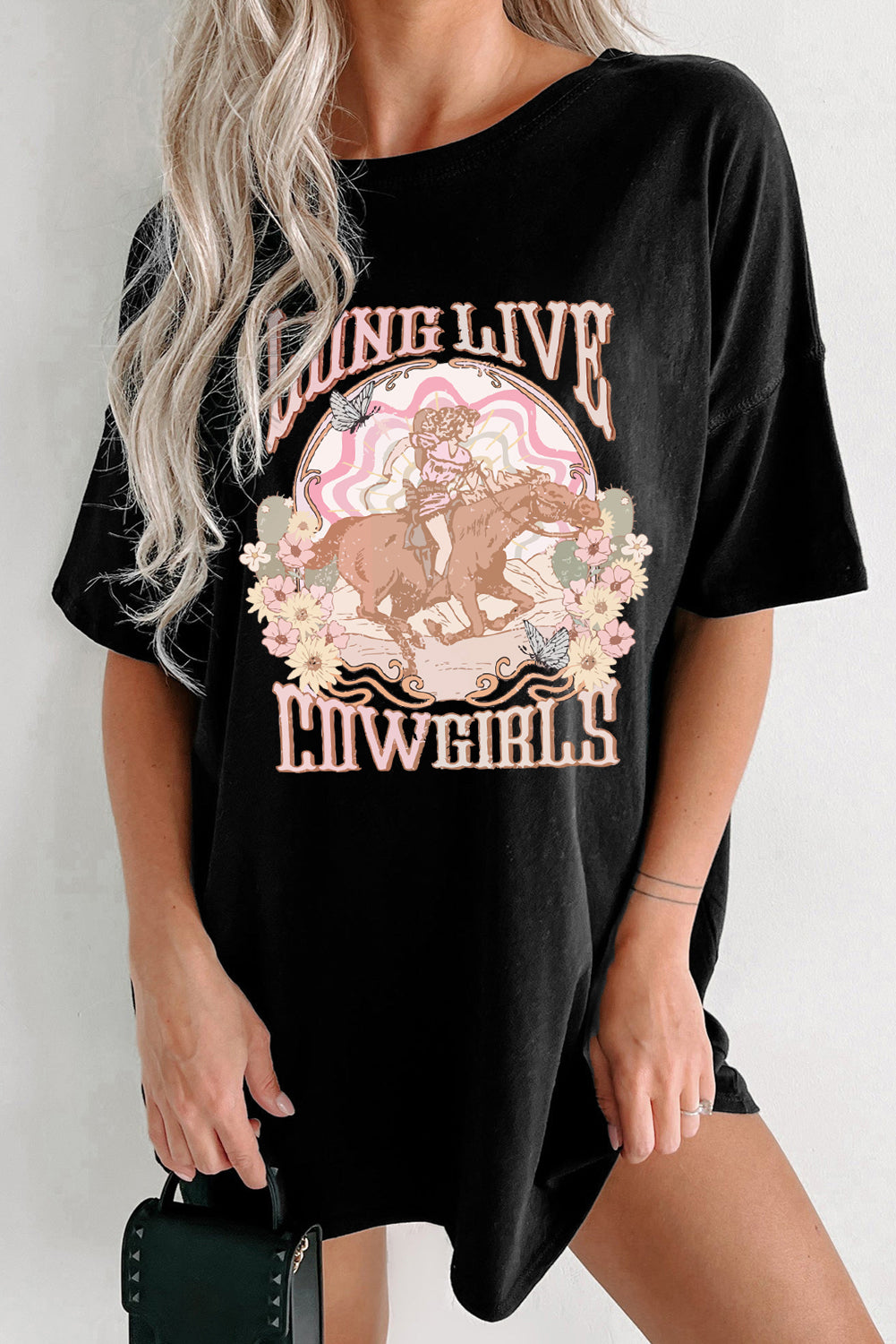 LONG LIVE COWGIRLS Oversize Graphic Tee