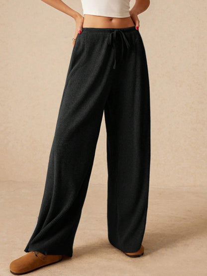 Ribbed Wide Leg Pants in 3 Colors