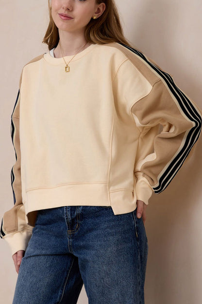 Contrast Long Sleeve Sweatshirt