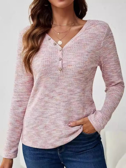 V-Neck Long Sleeve T-Shirt