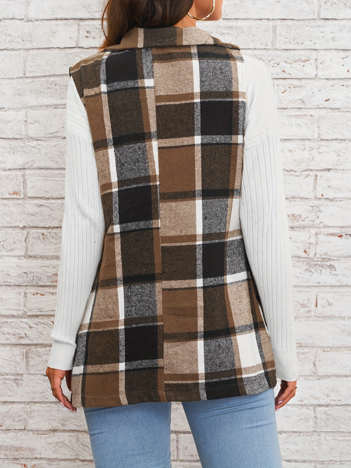 Plaid Vest Coat in 2 Colors