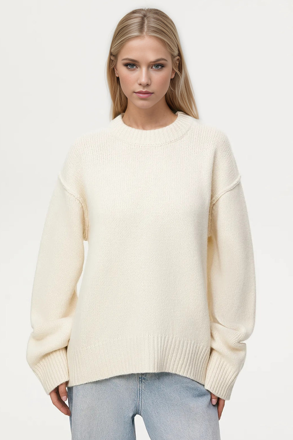 Dropped Shoulder Oversized Sweater in 5 Colors