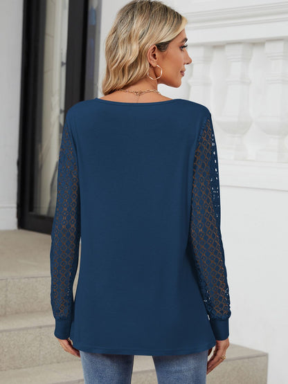 Cutout Long Sleeve Top in 6 Colors