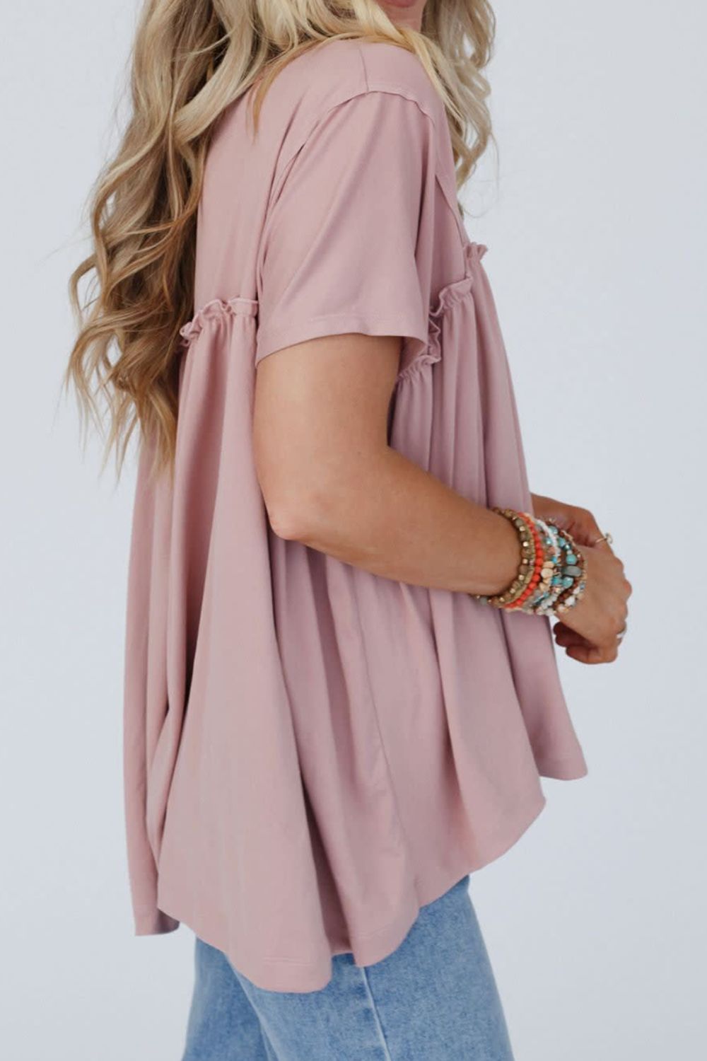 Frill Short Sleeve Top