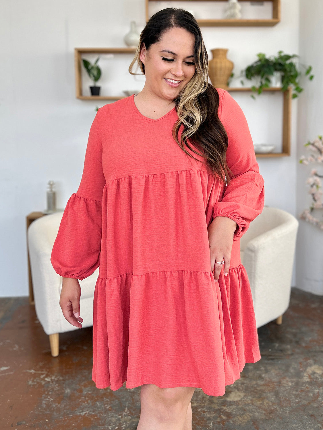 Full Size Tiered Dress with Pockets in 5 Colors