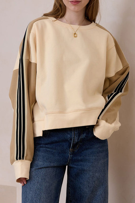 Contrast Long Sleeve Sweatshirt