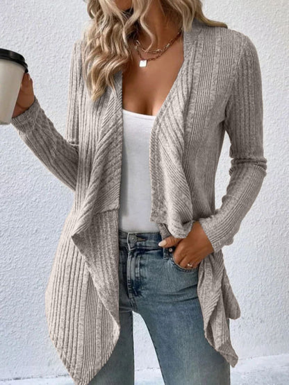 Full Size Open Front Cardigan in 3 Colors