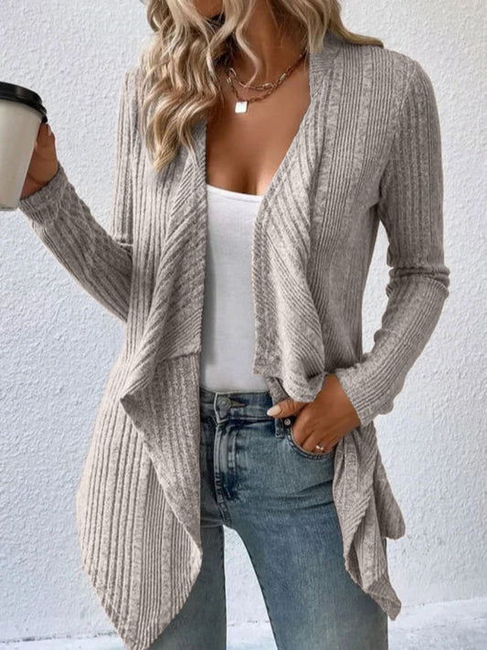 Full Size Open Front Cardigan in 3 Colors