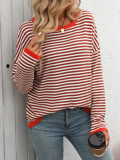 Striped Long Sleeve Sweater in 6 Colors