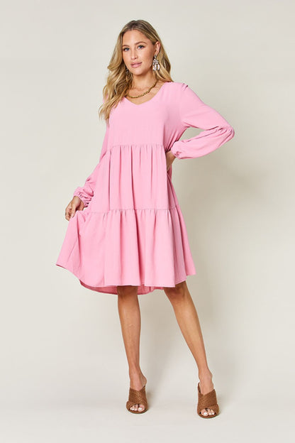 Full Size Tiered Dress with Pockets in 5 Colors