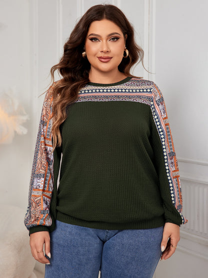 Plus Size Printed Sweatshirt in 3 Colors