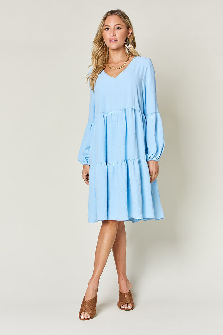 Full Size Tiered Dress with Pockets in 5 Colors