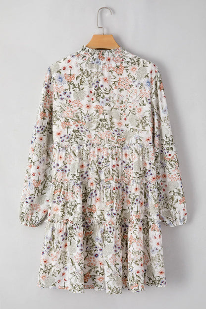 Printed Long Sleeve Dress