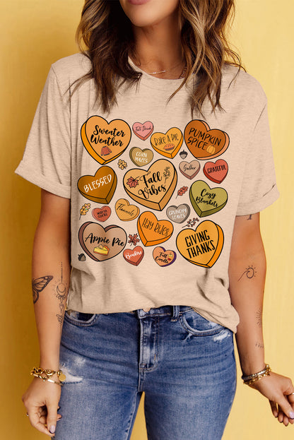 Fall Heart Graphic T-Shirt