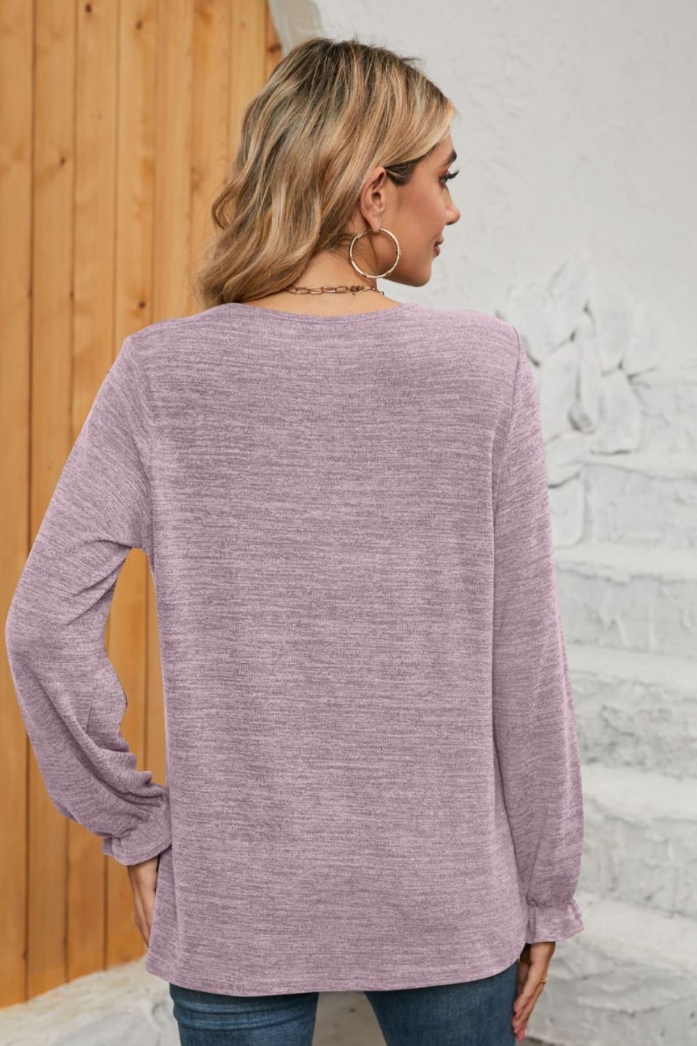 Ruched Flounce Sleeve Top in 7 Colors