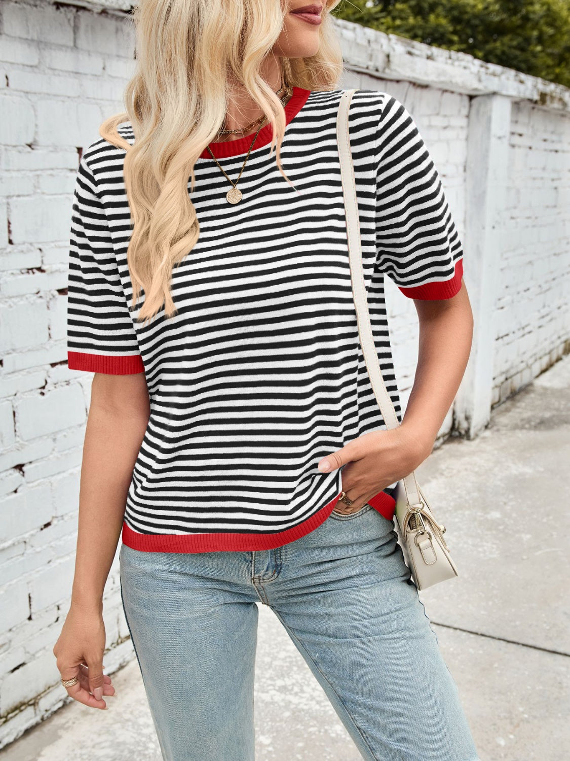 Striped Contrast Top in 7 Colors