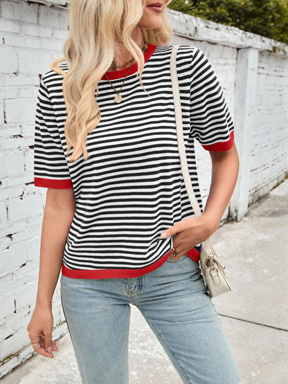 Striped Contrast Top in 7 Colors