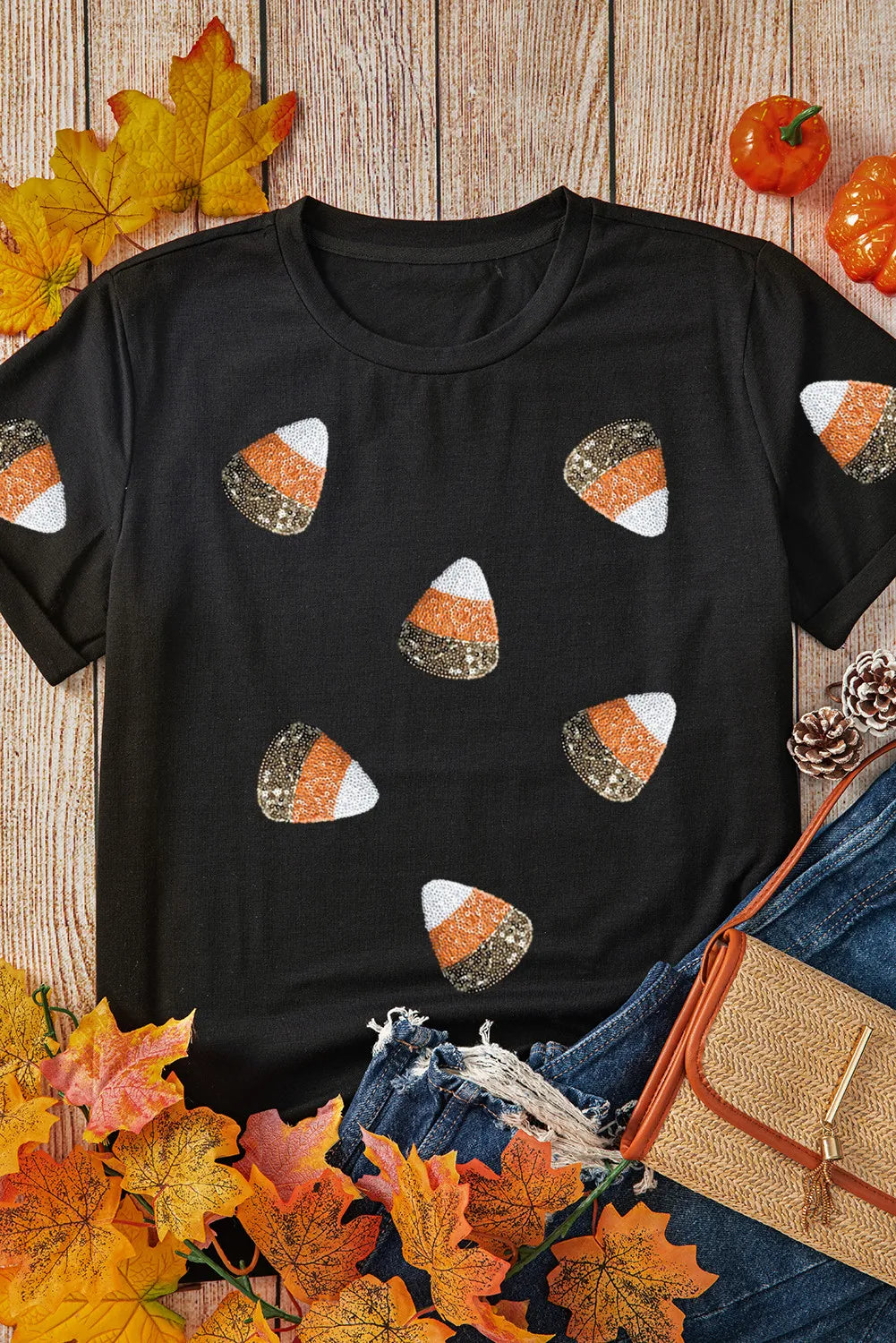 Sequin Candy Corn T-Shirt