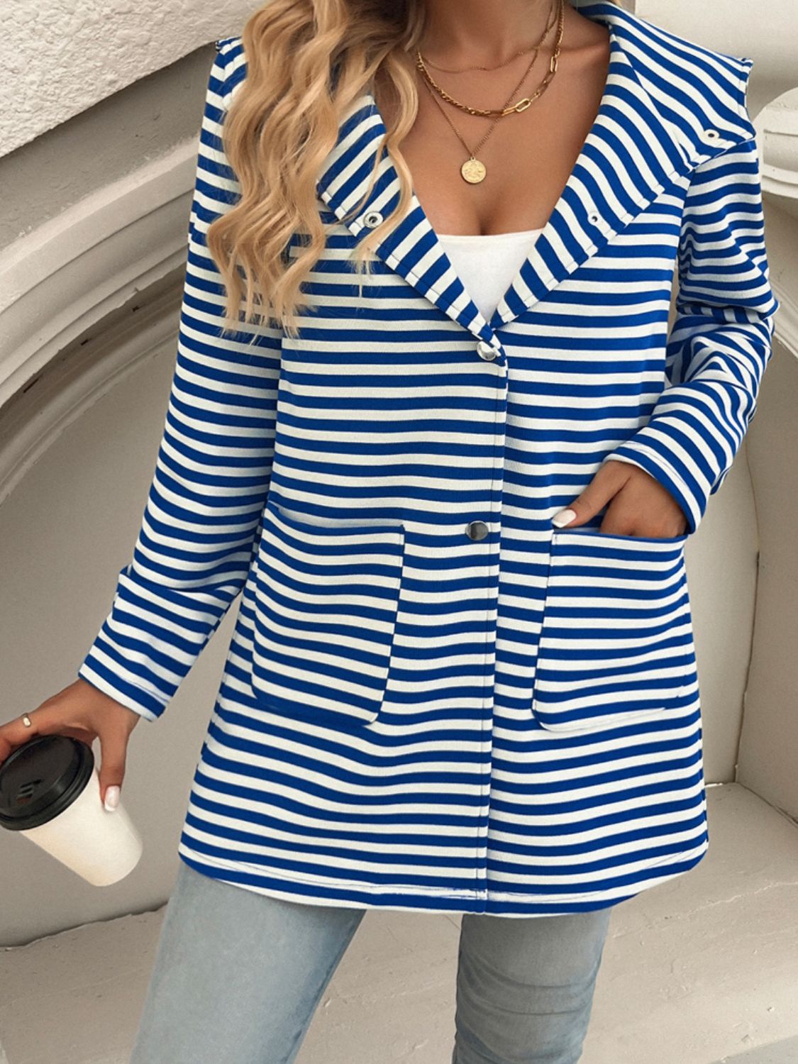 Devine Striped Hooded Jacket in 4 Colors