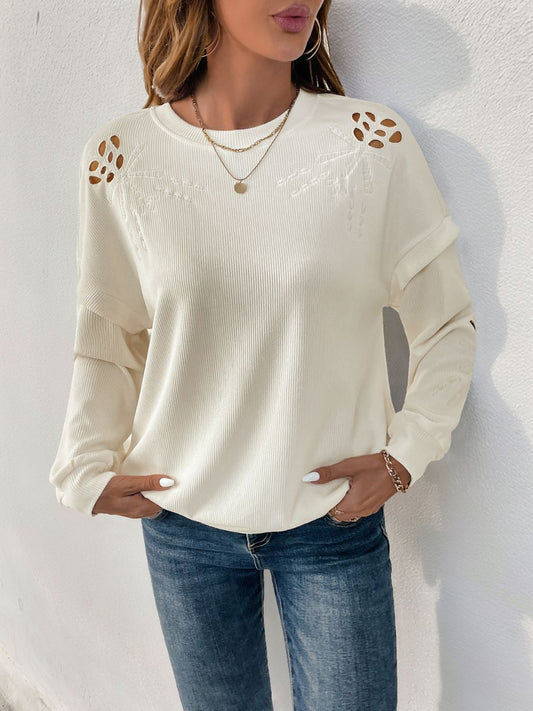 Cutout Long Sleeve Sweatshirt