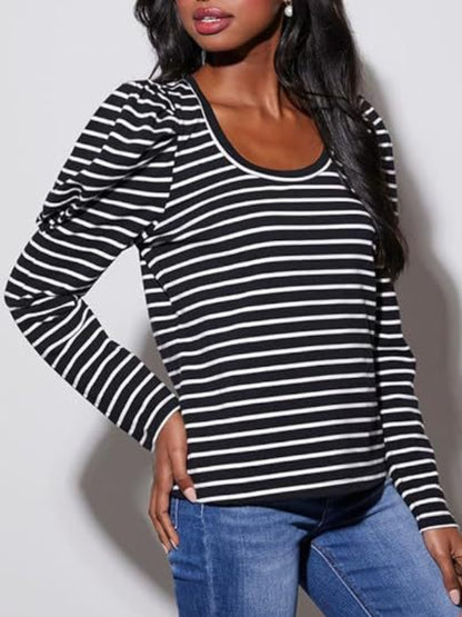 Striped Long Sleeve Top in 6 Colors - Olive Ave