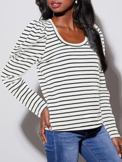 Striped Long Sleeve Top in 6 Colors - Olive Ave