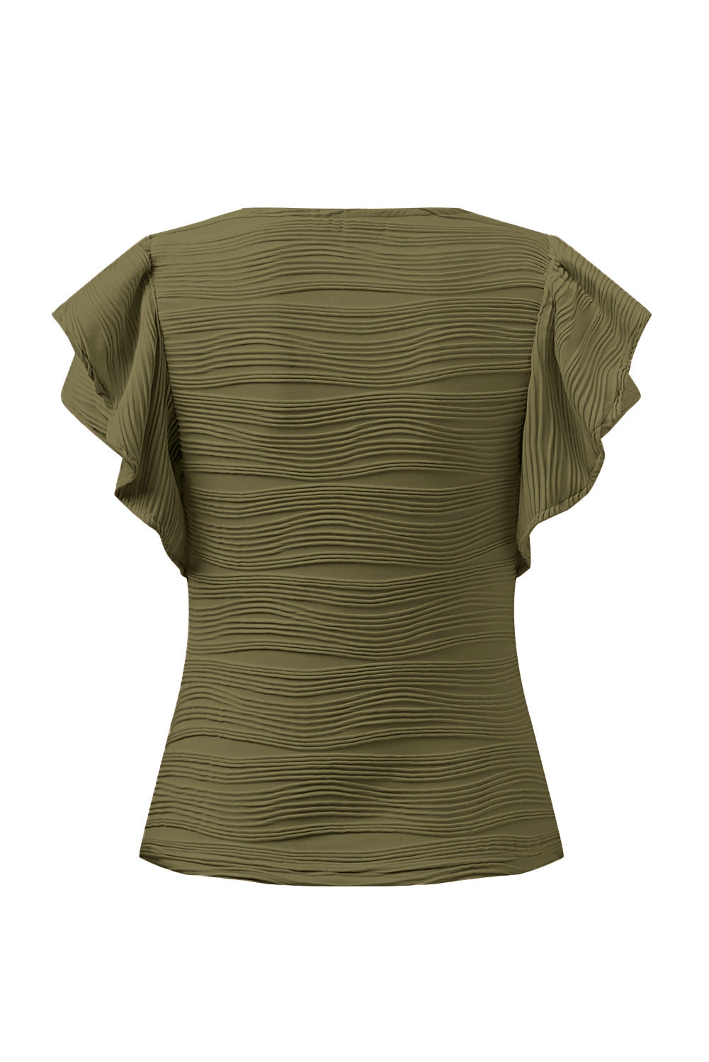 Textured Ruffle Top - Olive Ave