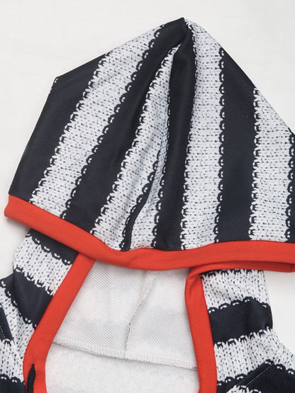 Contrast Striped Hoodie