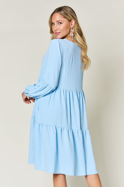 Full Size Tiered Dress with Pockets in 5 Colors