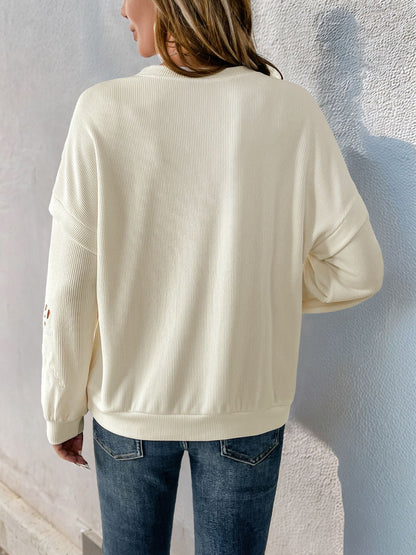 Cutout Long Sleeve Sweatshirt