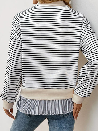 Striped Layered Sweatshirt