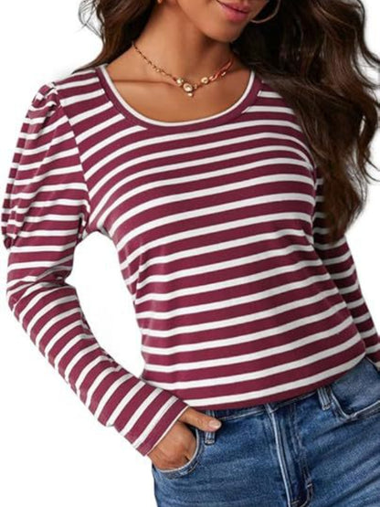 Striped Long Sleeve Top in 6 Colors - Olive Ave