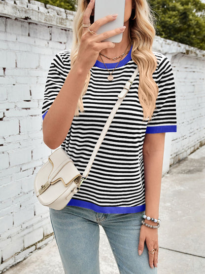 Striped Contrast Top in 7 Colors