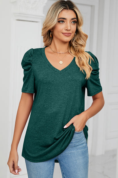 Heathered V-Neck Top in 6 Colors