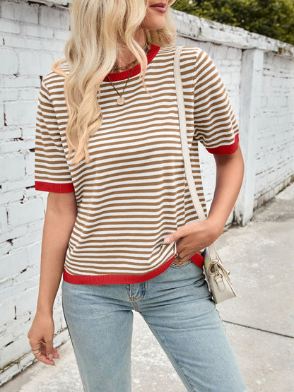 Striped Contrast Top in 7 Colors