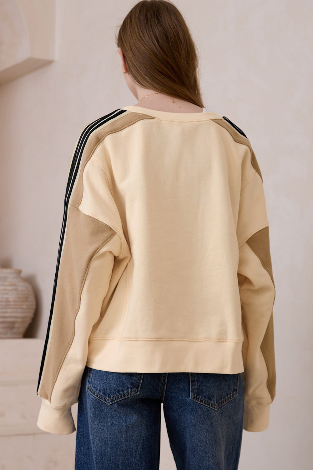 Contrast Long Sleeve Sweatshirt