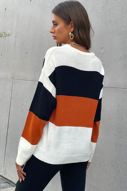 Longing For Fall Color Block Sweater in 4 Colors