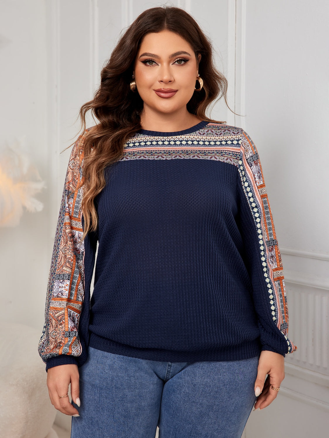 Plus Size Printed Sweatshirt in 3 Colors