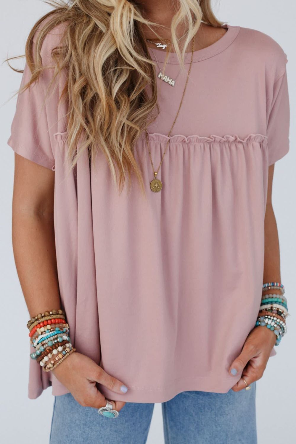 Frill Short Sleeve Top