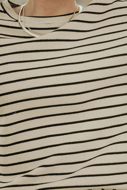 Striped Dropped Shoulder Top in 2 Colors