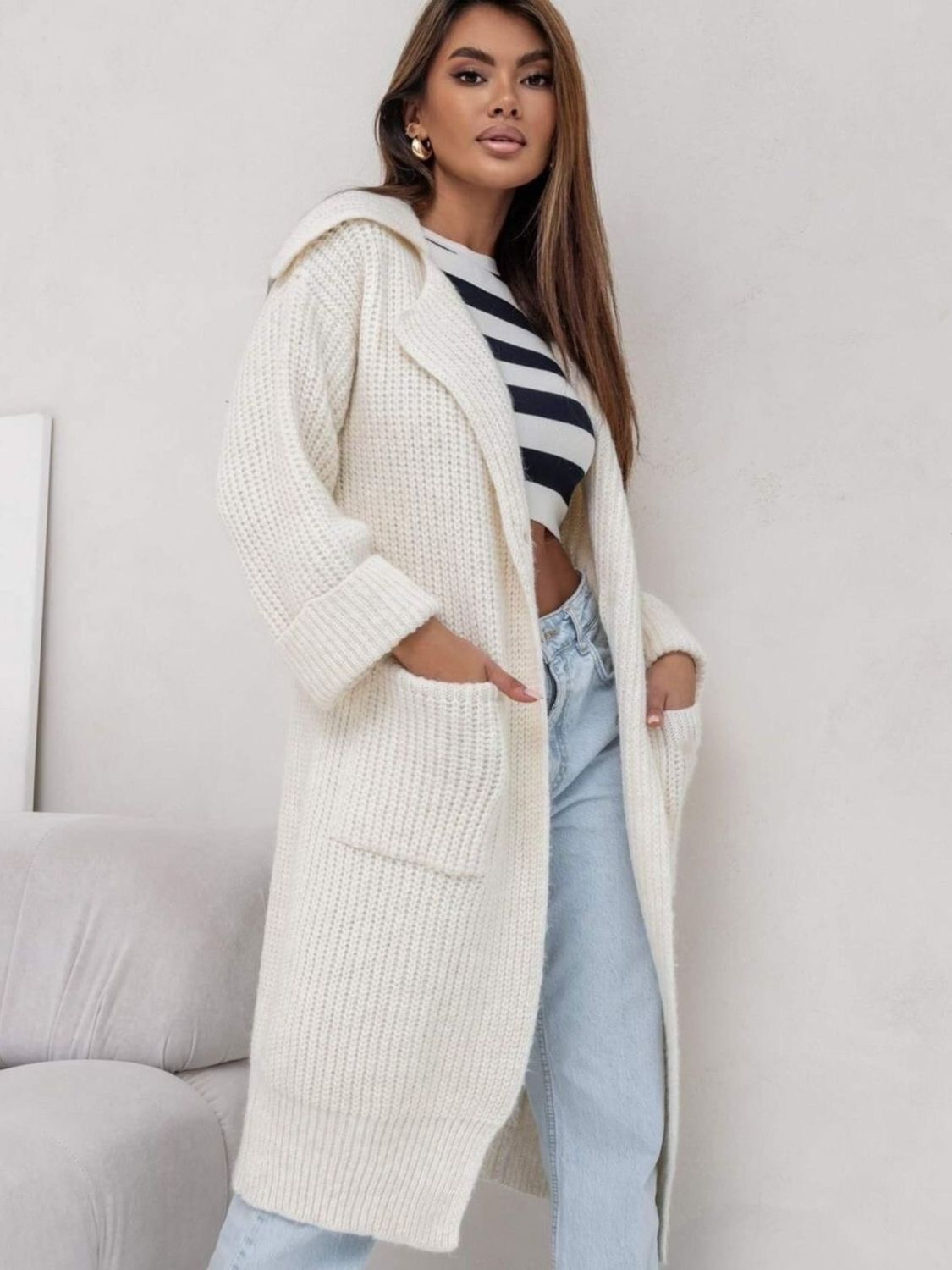 Collared Neck Cardigan in 4 Colors