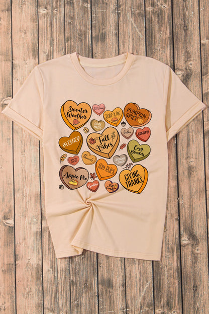 Fall Heart Graphic T-Shirt