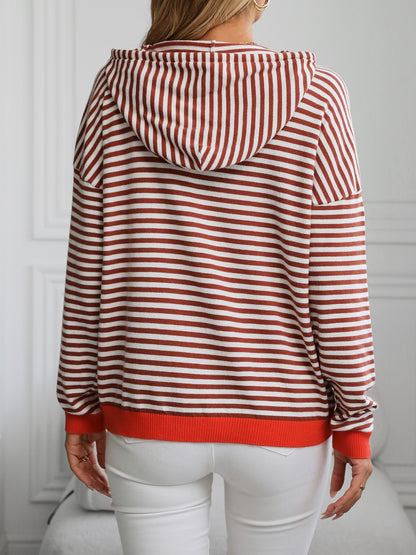 Striped Hooded Knit Top in 6 Colors