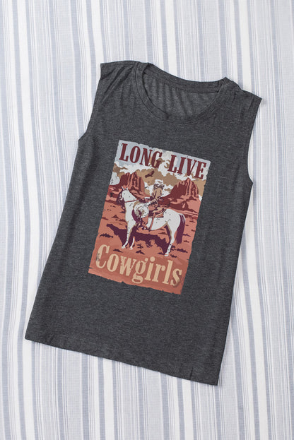 Graphic LONG LIVE COWGIRLS Tank - Olive Ave