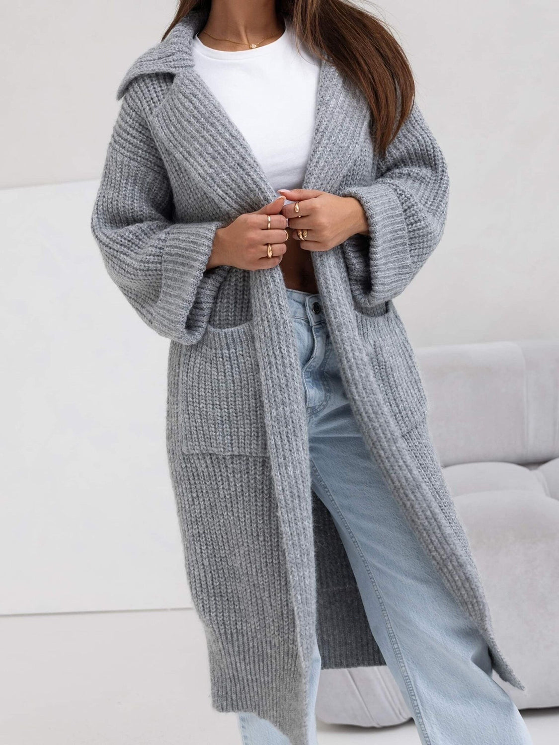 Collared Neck Cardigan in 4 Colors